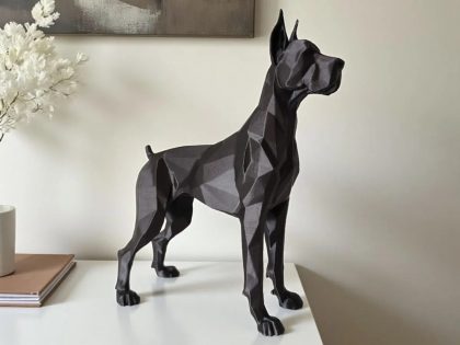 Low Poly Danua Köpek Heykeli