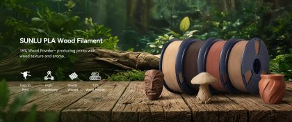SUNLU PLA Wood 1,75mm 1kg 3D Yazıcı Filamenti - Ahşap
