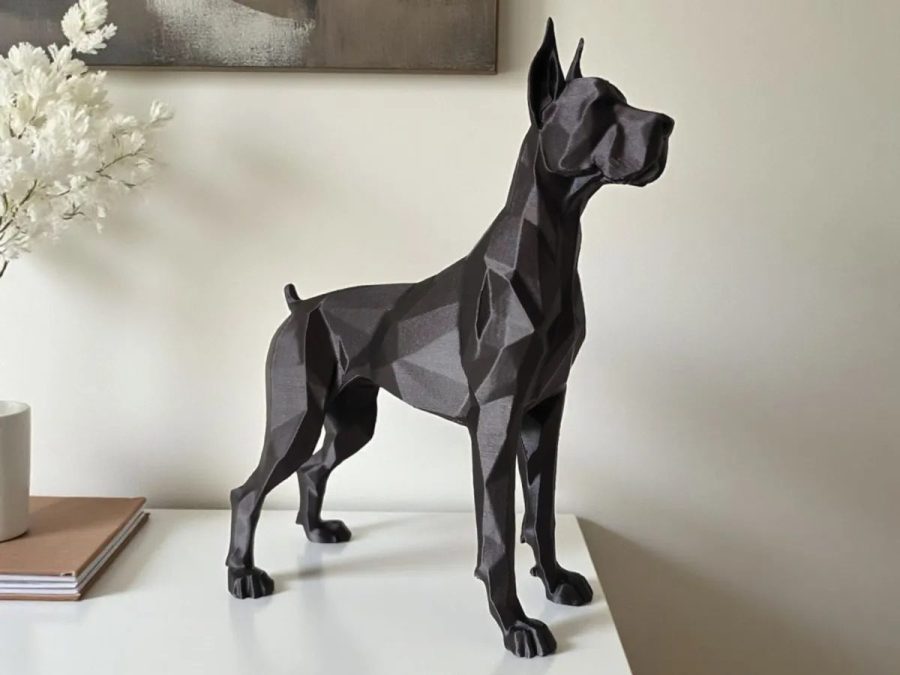 Low Poly Danua Köpek Heykeli