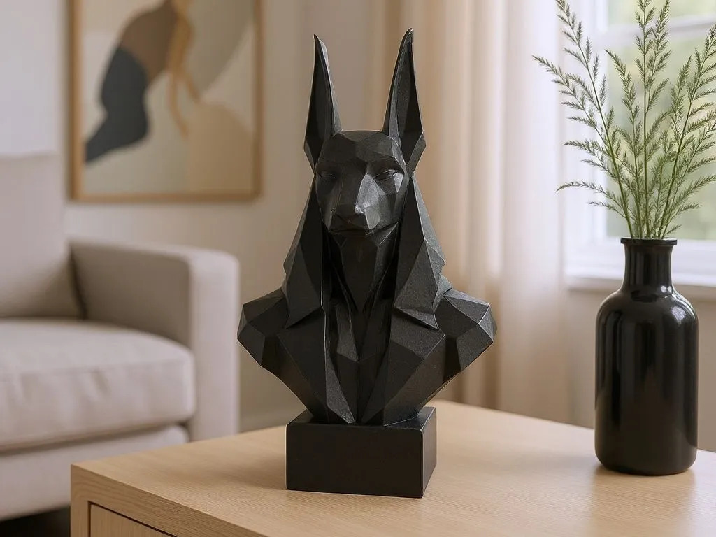 Low Poly Anubis Büstü
