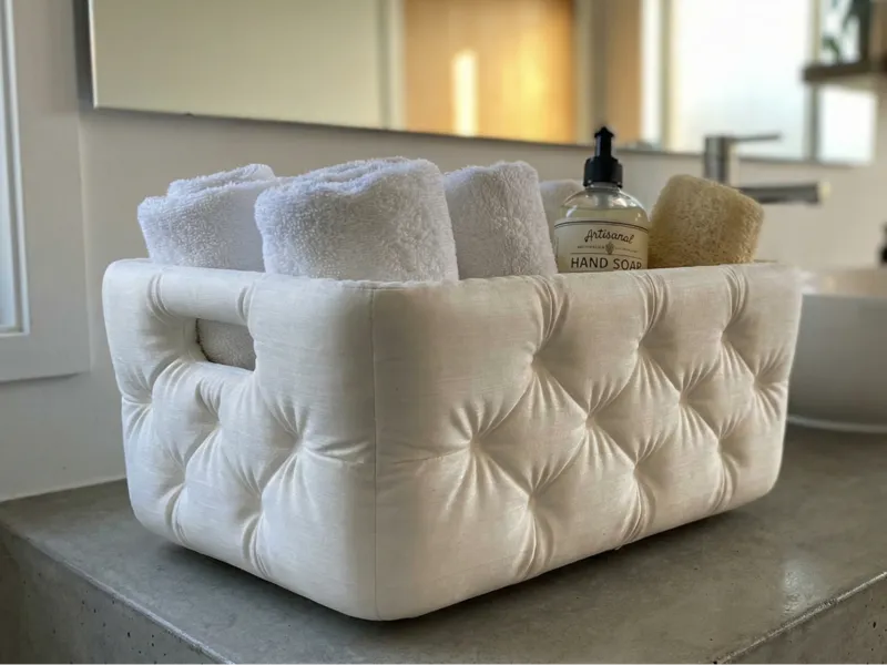 Modern Kapitone Banyo Sepeti