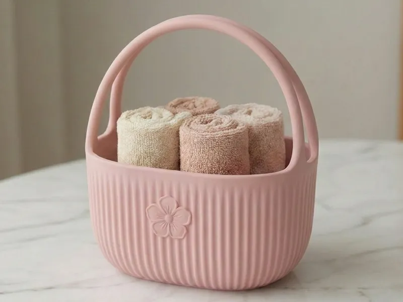 Yivli Çiçek Desenli Masa & Banyo Organizeri